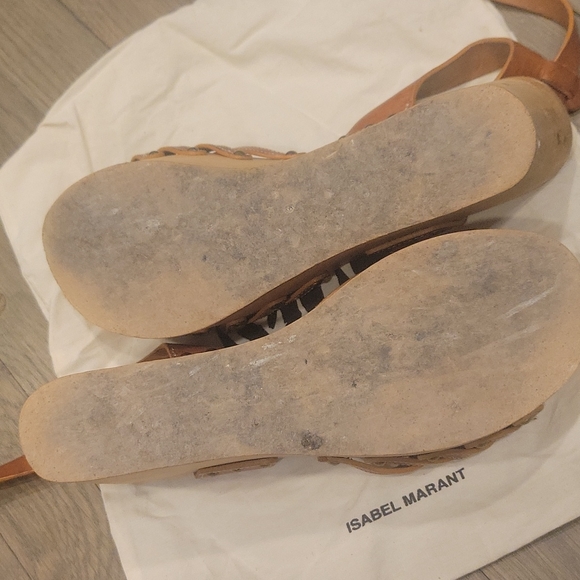 Isabel Marant brown Wedge Strap sandals great condition women's  unknown size - Picture 5 of 8